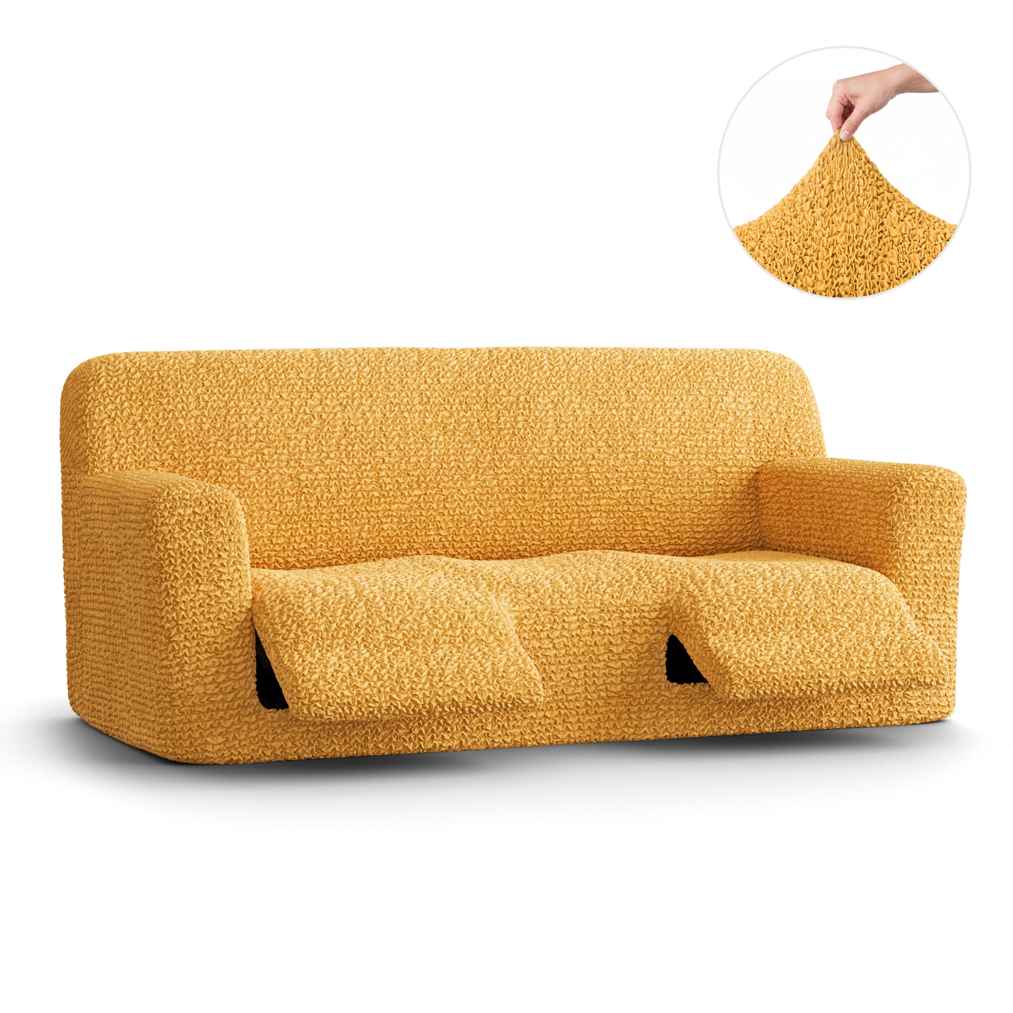 3 Seater Recliner Slipcover, Comfort Collection – Mango, front view | Mango