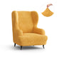 Wingback Chair Slipcover, Comfort Collection – Mango, front view | Mango