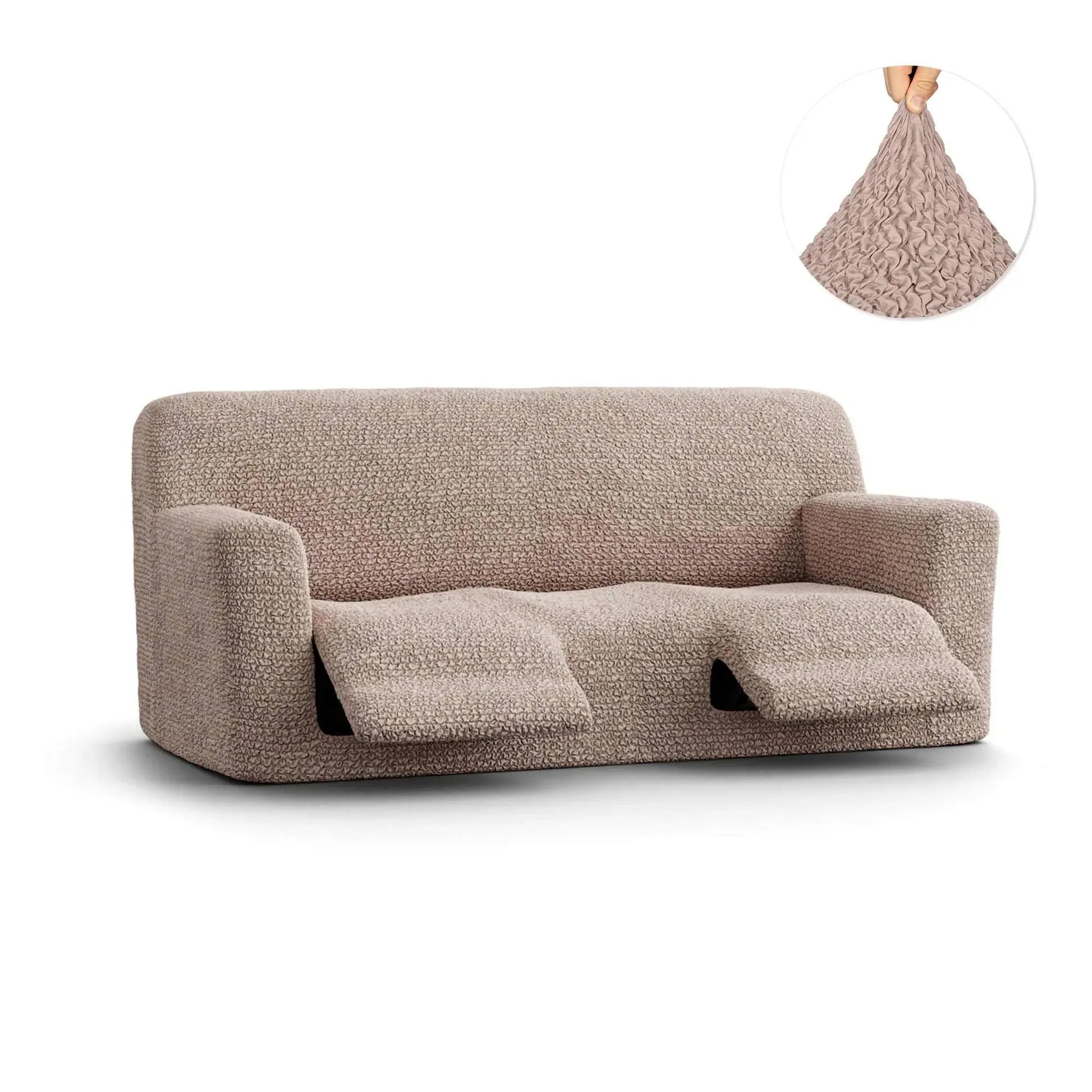 Cipria 3 Seater Recliner Slipcover, Microfibra Collection