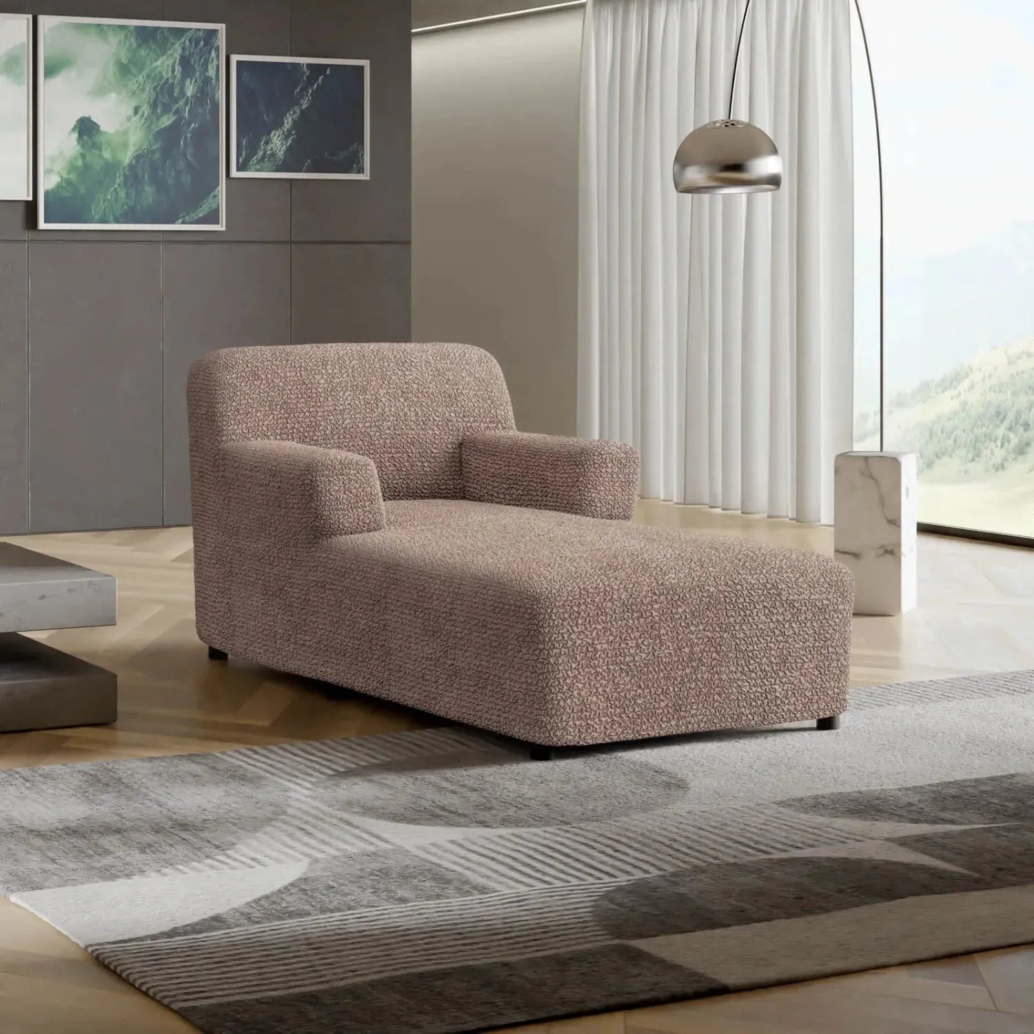 Marsala Chaise Lounge Slipcover, Microfibra Collection