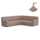 Corner Sofa Slipcover, Comfort Collection – Soft Taupe, front view | Soft Taupe