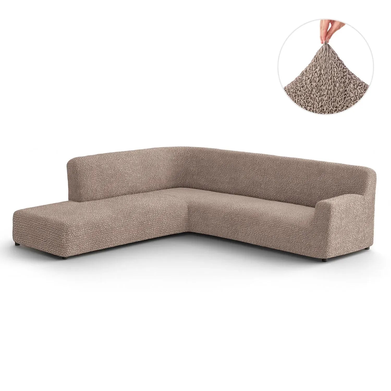 Marsala Fullback Support Sectional Sofa Slipcover (Left Chaise), Microfibra Collection