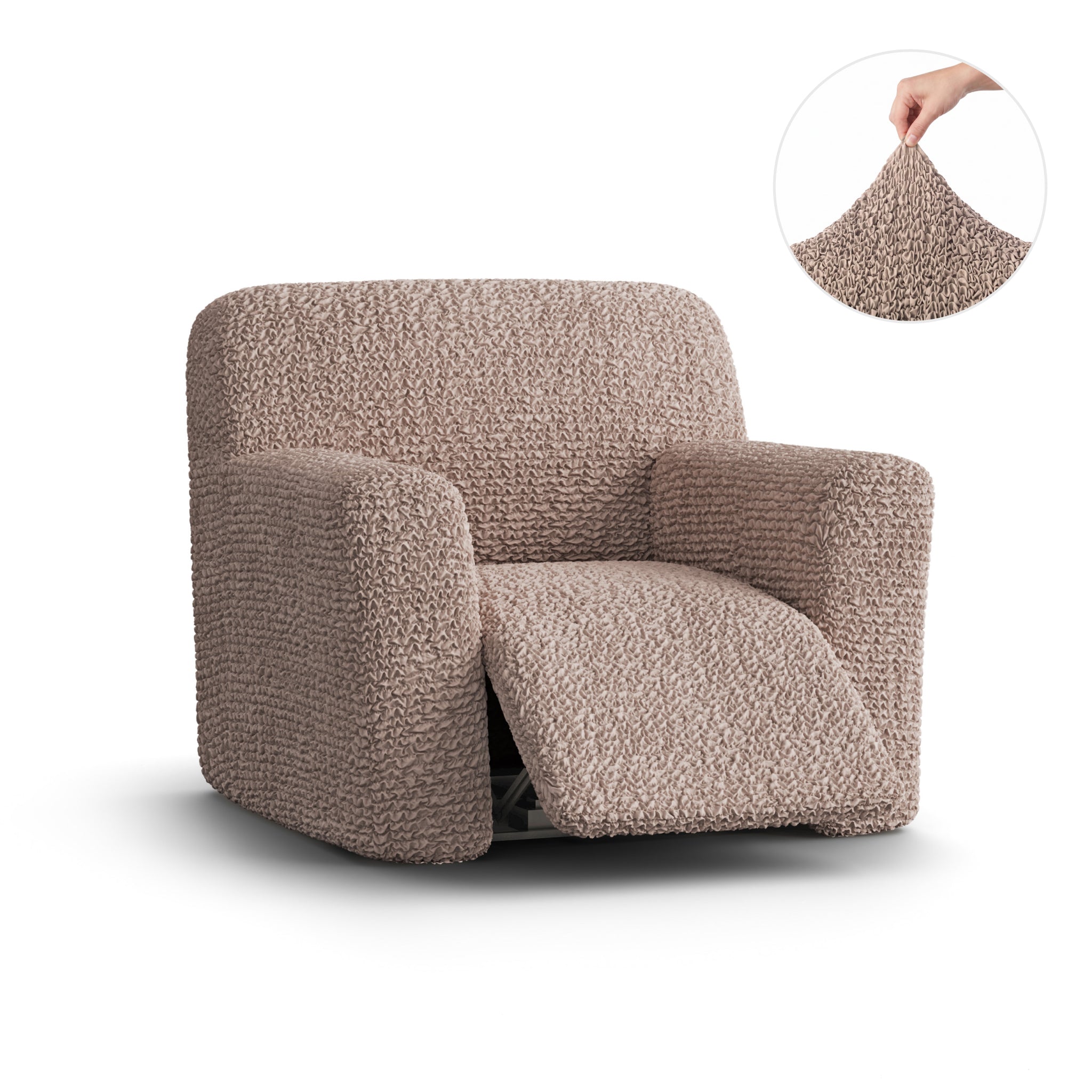 Reclining Armchair Slipcover, Comfort Collection – Soft Taupe, product view | Soft Taupe