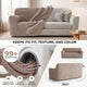 Sofa 3 Seater Slipcover, Comfort Collection – Soft Taupe, color swatch | Soft Taupe