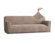 Sofa 4 Seater Slipcover, Comfort Collection – Soft Taupe, front view | Soft Taupe