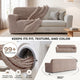 Sofa 4 Seater Slipcover, Comfort Collection – Soft Taupe, lifestyle view | Soft Taupe