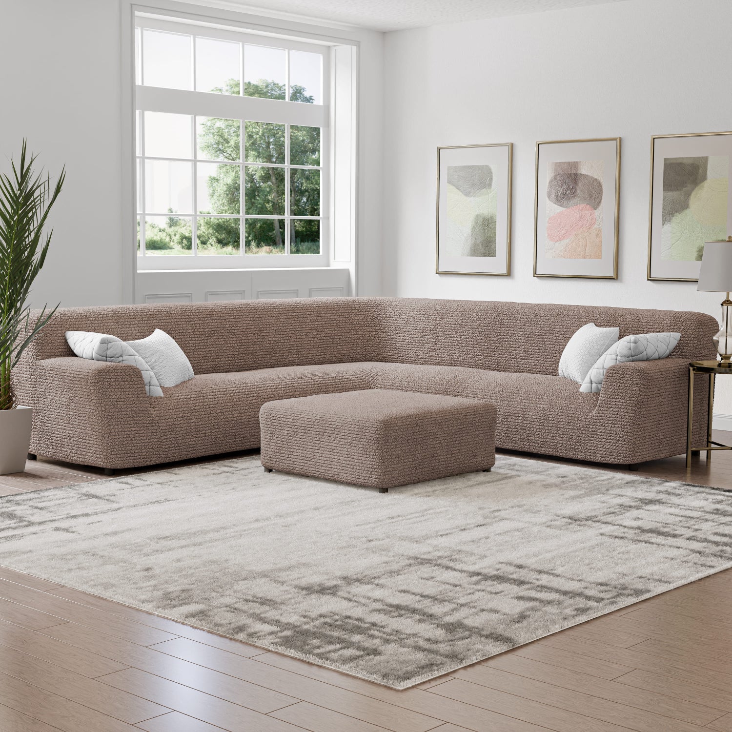 Marsala Large Corner Sofa Slipcover, Microfibra Collection