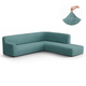 Fullback Support Sectional Sofa Slipcover (Right Chaise), Comfort Collection – Teal, product view | Teal