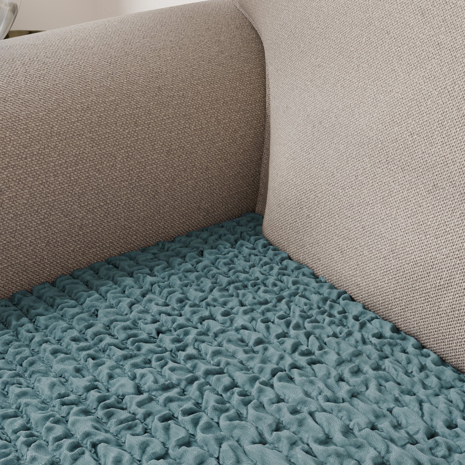 Teal Back Cushion Cover, Microfibra Collection