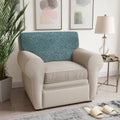 Teal Back Cushion Cover, Microfibra Collection