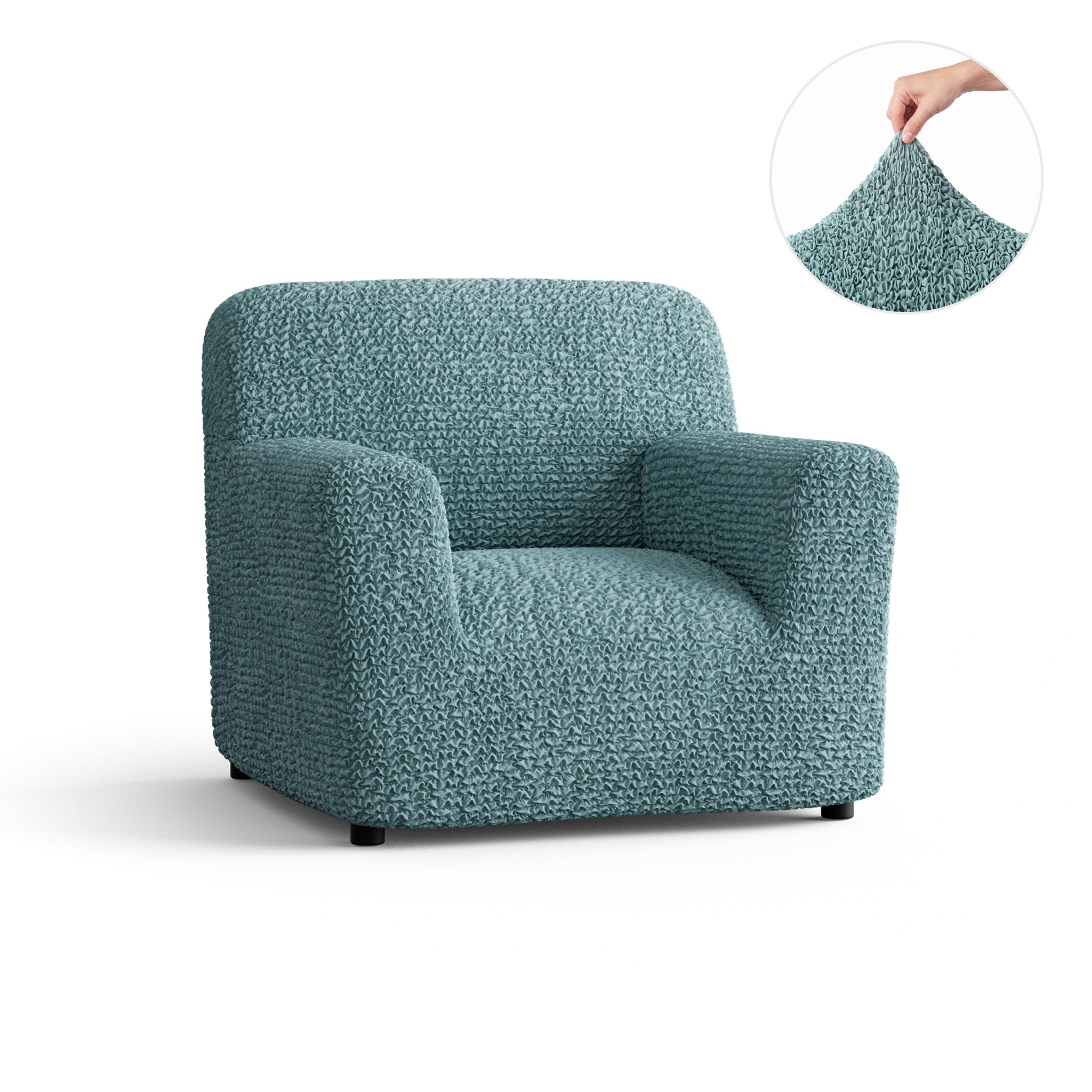 Armchair Slipcover, Comfort Collection – Teal, front view | Teal