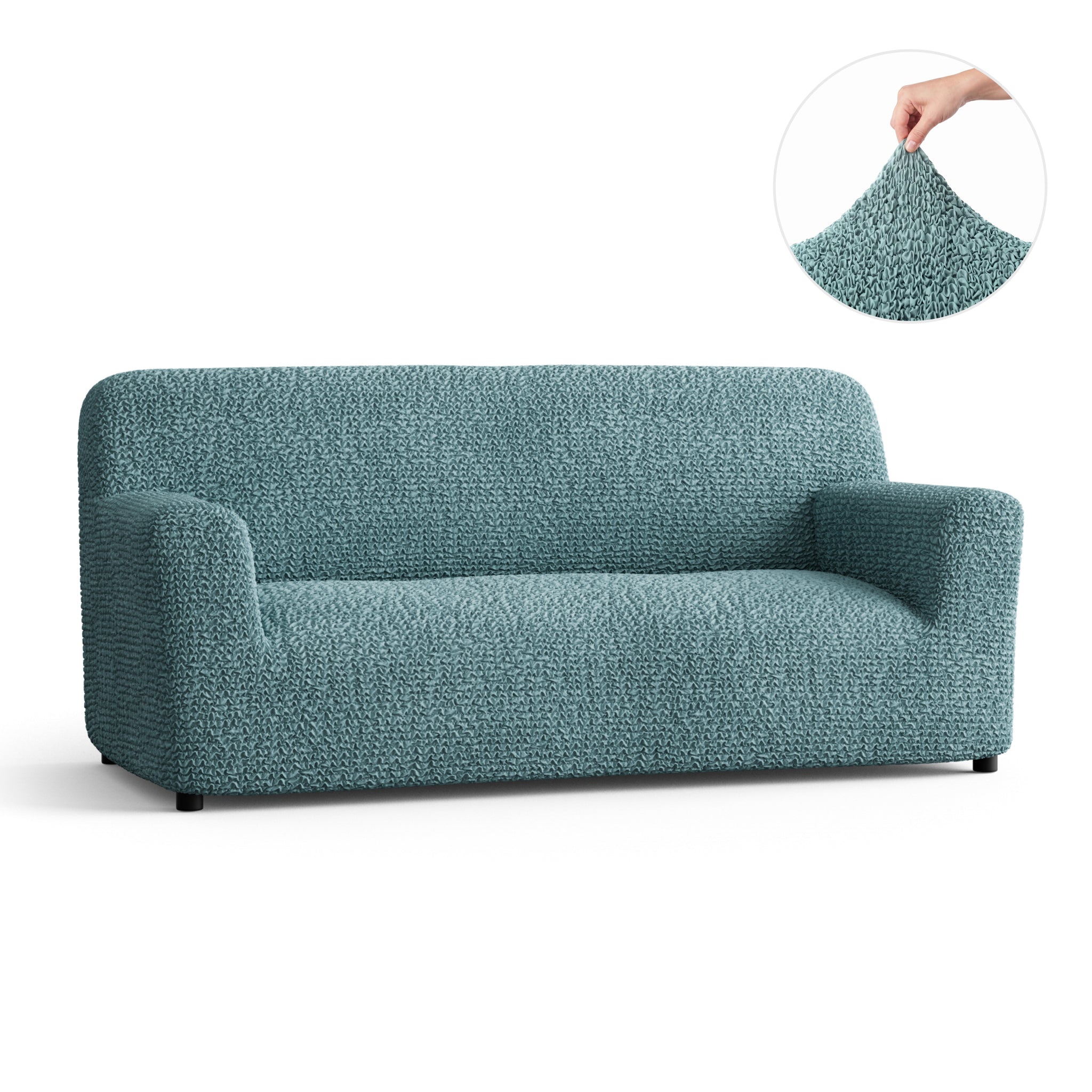 Sofa 3 Seater Slipcover, Comfort Collection – Teal, color swatch | Teal