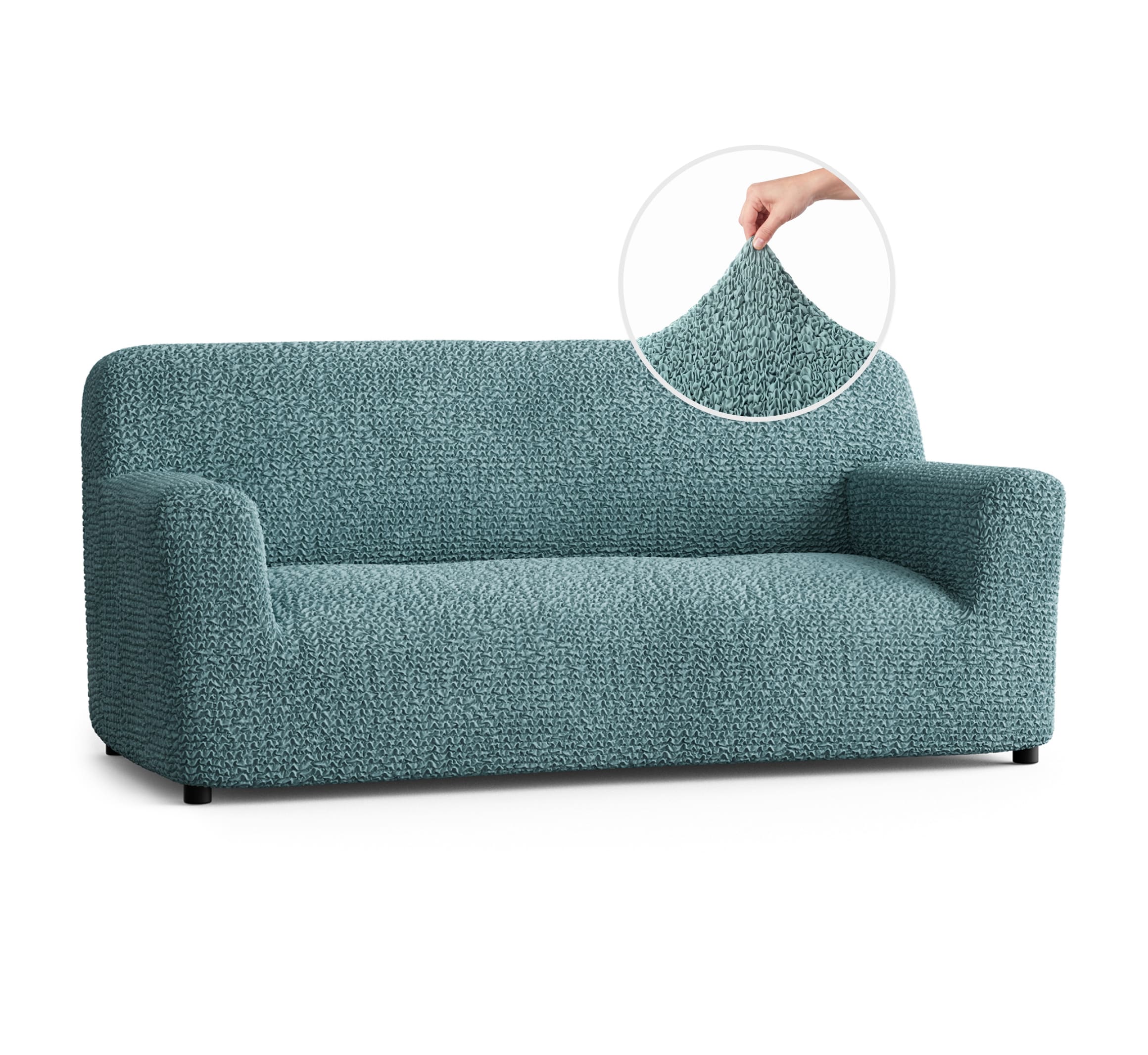 Sofa 3 Seater Slipcover, Comfort Collection – Teal, color swatch | Teal
