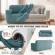 Sofa 3 Seater Slipcover, Comfort Collection – Teal, color swatch | Teal