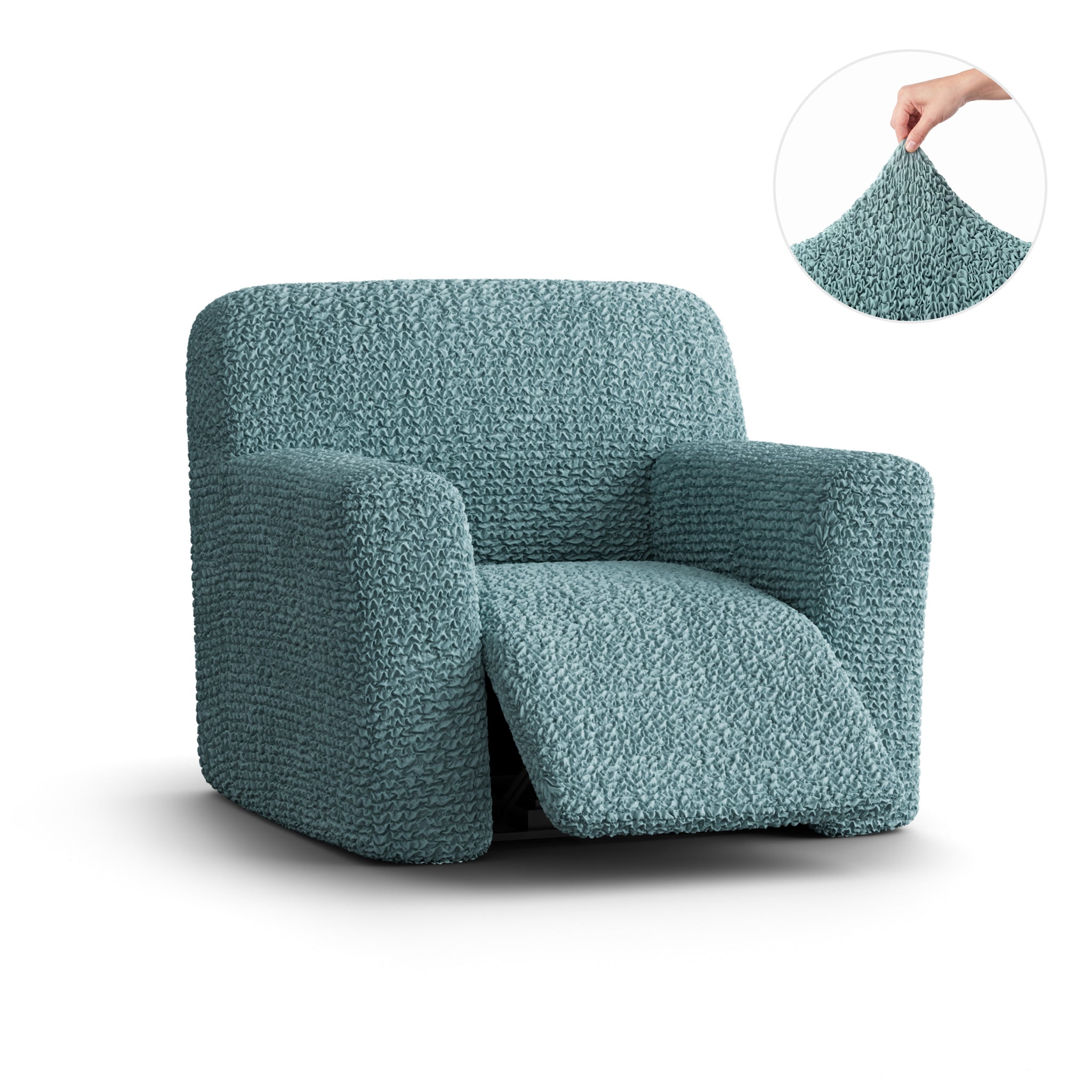 Reclining Armchair Slipcover, Comfort Collection – Teal, product view | Teal