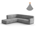 Ash Fullback Support Sectional Sofa Slipcover (Left Chaise), Microfibra Collection