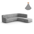 Ash Fullback Support Sectional Sofa Slipcover (Right Chaise), Microfibra Collection