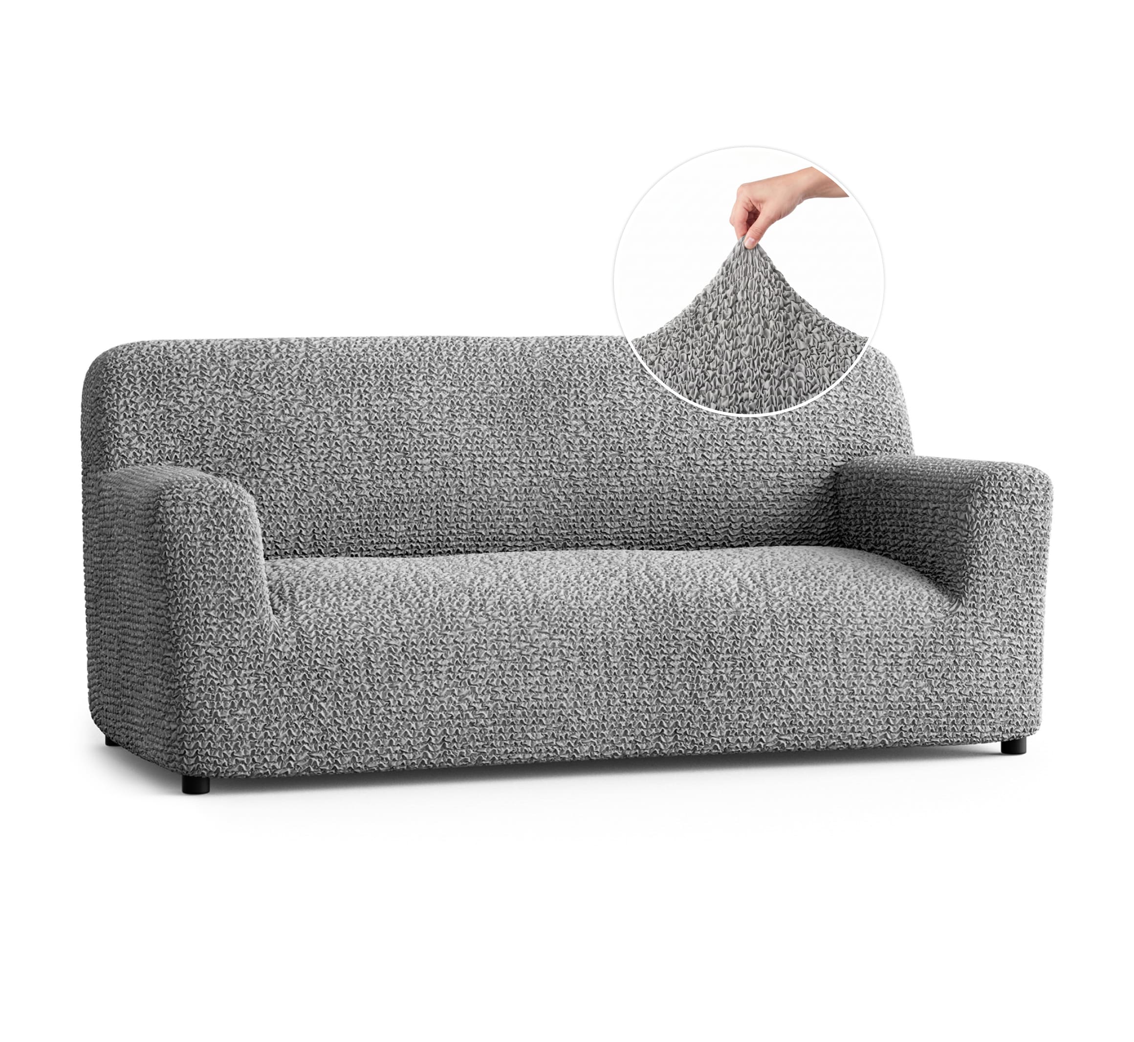 Sofa 3 Seater Slipcover, Comfort Collection – Ash, color swatch | Ash