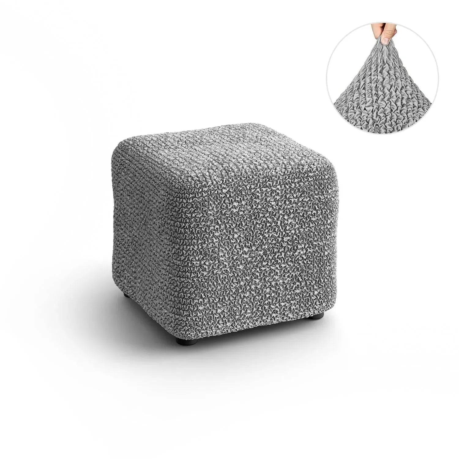 Ash Ottoman Slipcover (Small), Microfibra Collection