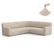 Corner Sofa Slipcover, Comfort Collection – Macadamia, product view | Macadamia