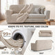 Sofa 3 Seater Slipcover, Comfort Collection – Macadamia, color swatch | Macadamia