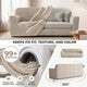 Sofa 4 Seater Slipcover, Comfort Collection – Macadamia, color swatch | Macadamia