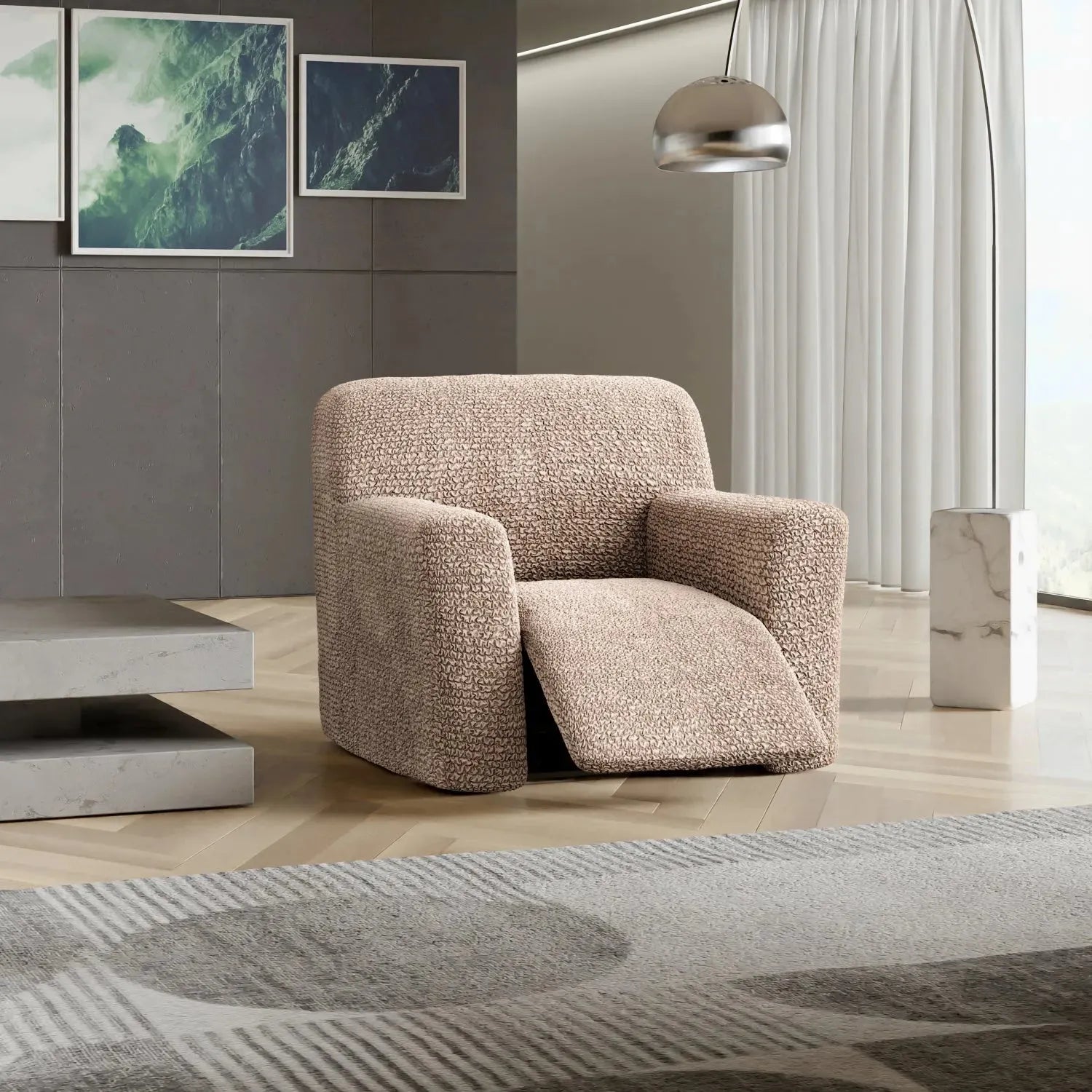 Tapioca Reclining Armchair Slipcover, Microfibra Collection