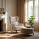 Wingback Chair Slipcover, Comfort Collection – Macadamia, interior view 3 | Macadamia