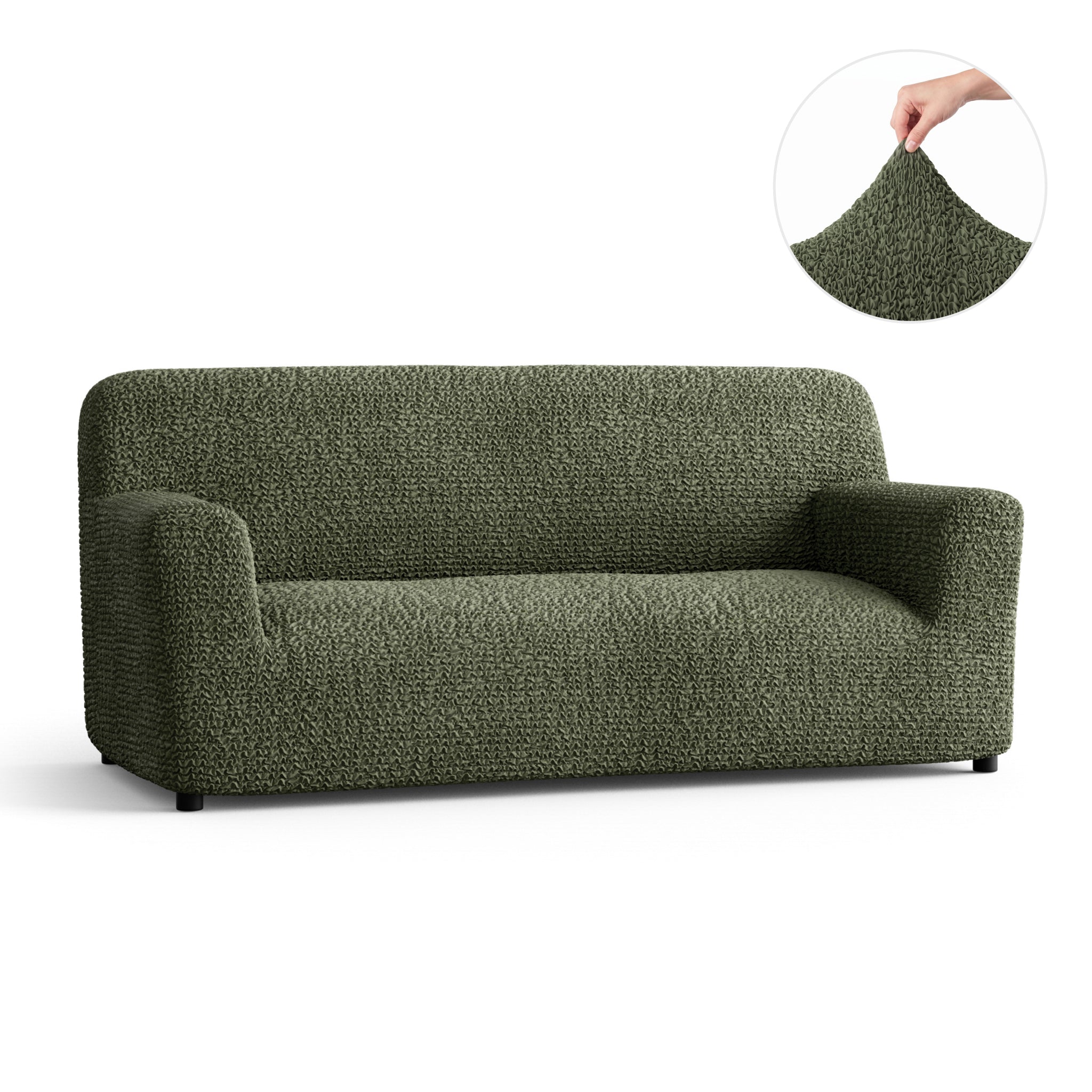 Sofa 3 Seater Slipcover, Comfort Collection – Moss Green, color swatch | Moss Green