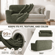 Sofa 3 Seater Slipcover, Comfort Collection – Moss Green, color swatch | Moss Green