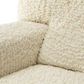 Cream L-Shaped Sofa Slipcover (Right Chaise), Mille Righe Collection