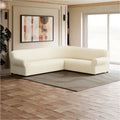 Cream Corner Sofa Slipcover, Mille Righe Collection