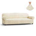 Cream Sofa 4 Seater Slipcover, Mille Righe Collection