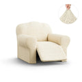 Cream Reclining Armchair Slipcover, Mille Righe Collection