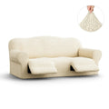 Cream 3 Seater Recliner Slipcover, Mille Righe Collection