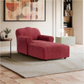 Burgundy Chaise Lounge Slipcover, Mille Righe Collection