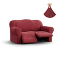 Burgundy 2 Seater Recliner Slipcover, Mille Righe Collection