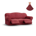 Burgundy 3 Seater Recliner Slipcover, Mille Righe Collection