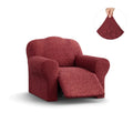 Burgundy Reclining Armchair Slipcover, Mille Righe Collection