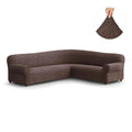 Brown Corner Sofa Slipcover, Mille Righe Collection