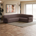 Brown Corner Sofa Slipcover, Mille Righe Collection