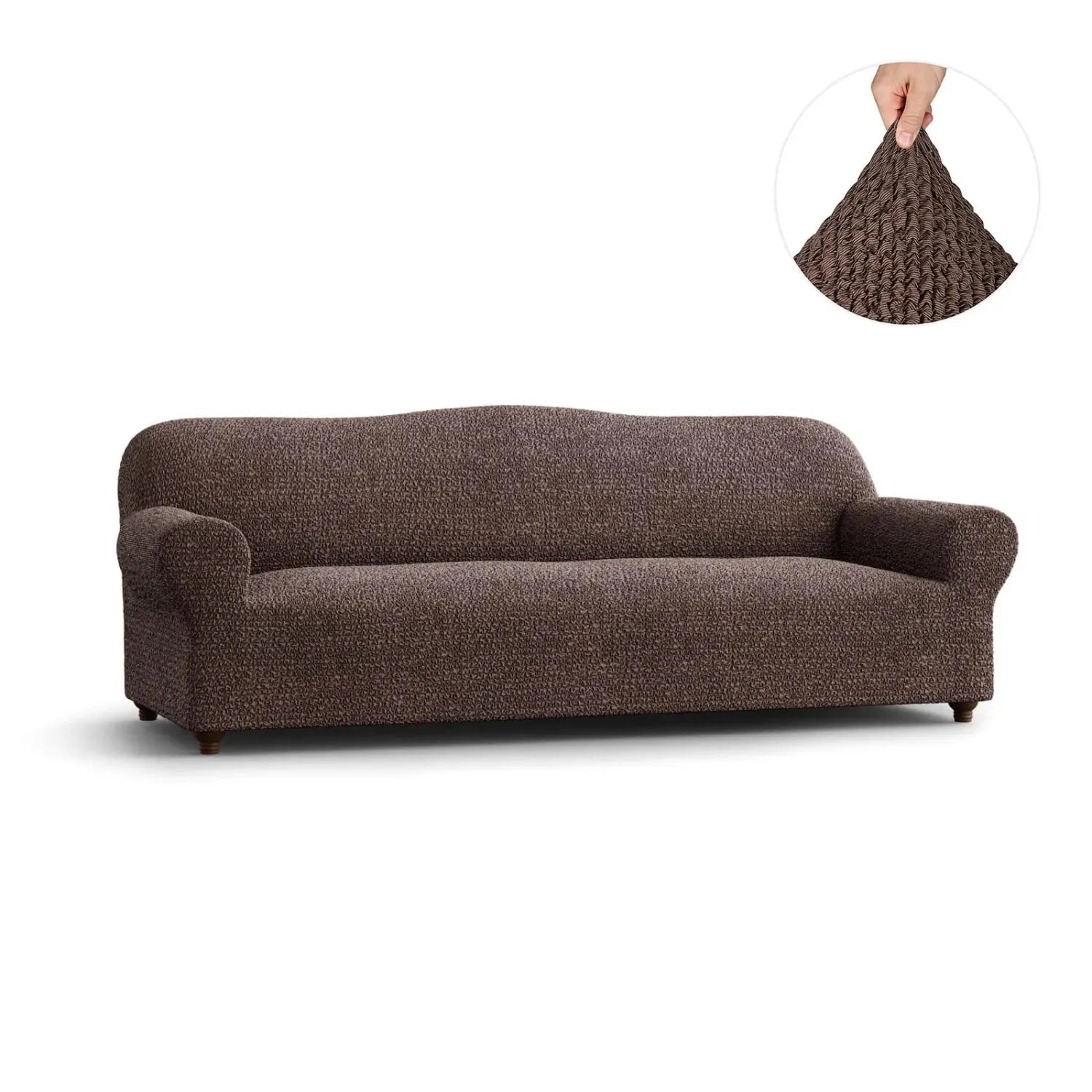 Brown Sofa 4 Seater Slipcover, Mille Righe Collection