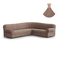 Camel Corner Sofa Slipcover, Mille Righe Collection