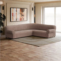 Camel Corner Sofa Slipcover, Mille Righe Collection