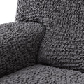 Dark Grey 3 Seater Recliner Slipcover, Mille Righe Collection