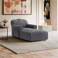 Dark Grey Chaise Lounge Slipcover, Mille Righe Collection