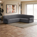 Dark Grey Corner Sofa Slipcover, Mille Righe Collection