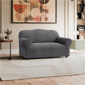 Dark Grey Loveseat 2 Seater Slipcover, Mille Righe Collection