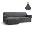 Dark Grey L-Shaped Sofa Slipcover (Left Chaise), Mille Righe Collection