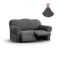 Dark Grey 2 Seater Recliner Slipcover, Mille Righe Collection